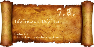 Tánczos Béla névjegykártya